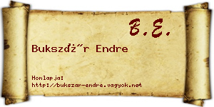 Bukszár Endre névjegykártya